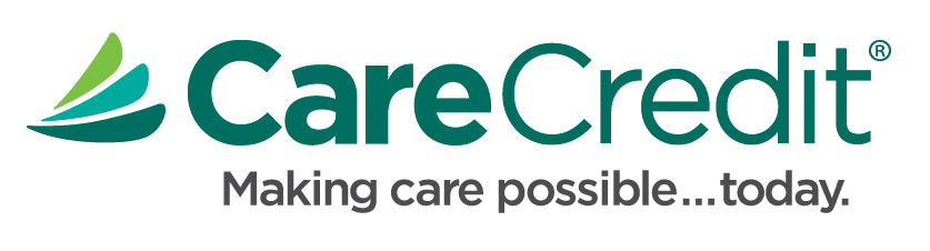 CareCredit logo with tagline "Making care possible...today" for dental financing services
